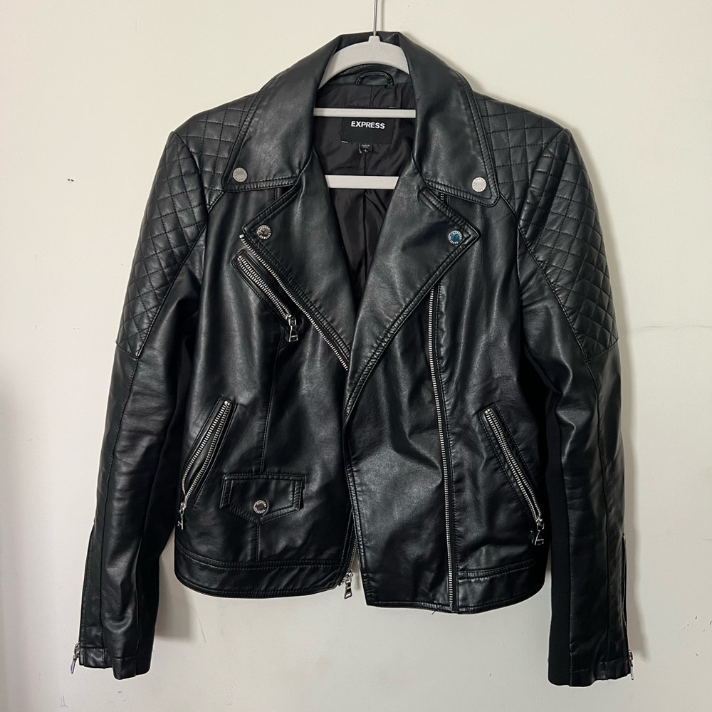 Express Faux Leather Moto Jacket